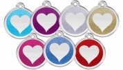 Glitter Heart Cat Tags Engraved by Red Dingo